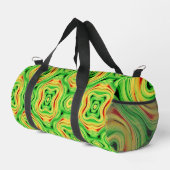 grüne und goldene Chromwellen Duffle Bag (Rechte Ecke)