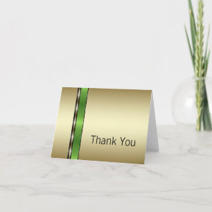 Grüne und goldene Dankeskarten Dankeskarte