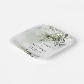 Grüne und goldene Eukalyptusblätterchic Pappteller (Gewinkelt)