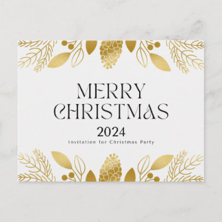 Grüne und goldene festliche Weihnachts-Dankeskarte Feiertagspostkarte