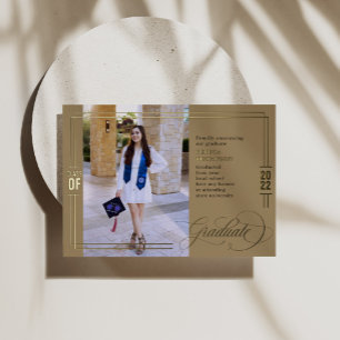 Grüne und goldene Folie für klassische Script-Absc Folieneinladung