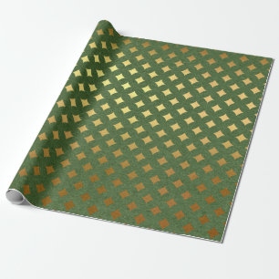 Grüne und goldene Folie Weihnachten Geschenkpapier