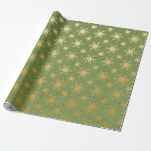 Grüne und goldene Folien-Weihnachten Geschenkpapier