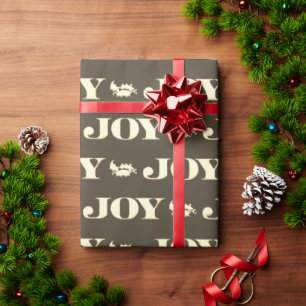 Grüne und goldene Freuden-Weihnachts-Verpackungspa Geschenkpapier