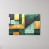 Grüne und goldene Geometrie Leinwanddruck (Vorderseite)