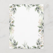 Grüne und goldene geometrische Hochzeit Begleitkarte (Rückseite)