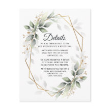 Grüne und goldene geometrische Hochzeit