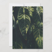 Grüne und goldene geometrische Hochzeit Karte (Rückseite)