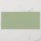 Grüne und goldene geometrische Hochzeit Menükarte (Rückseite)