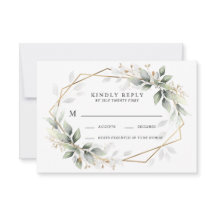 Grüne und goldene geometrische Hochzeit