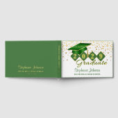 Grüne und goldene Graduierungspartei Gästebuch (Voll)