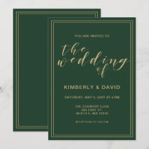 Grüne und goldene Hochzeit