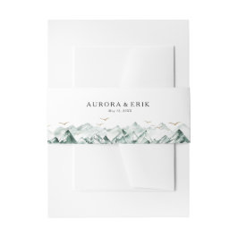 Grüne und goldene Hochzeit Einladungsbanderole