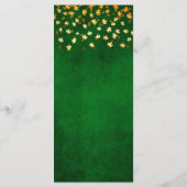 Grüne und goldene Hochzeit im Herbst Menükarte (Rückseite)