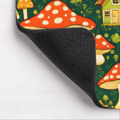 Grüne und goldene Hütte Blume und Pilz Mousepad (Ecke)