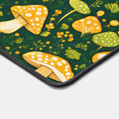 Grüne und goldene Hütte Blume und Pilz Schreibtischunterlage (Ecke)