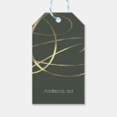 Grüne und goldene Imitate der Olive Army belohnen Geschenkanhänger (Rückseite)