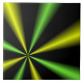 Grüne und goldene Leuchtbalken Fliese (Vorderseite)