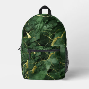 Grüne und goldene Marmor Bedruckter Rucksack