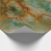 Grüne und goldene Marmor Geschenkpapier (Ecke)