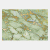 Grüne und goldene Marmor Geschenkpapier Set (Vorderseite 3)