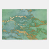 Grüne und goldene Marmor Geschenkpapier Set (Vorderseite 2)