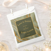 Grüne und goldene Marmor Geschenktütchen (Ausgeschnitten)