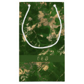 Grüne und goldene Marmor Kleine Geschenktüte