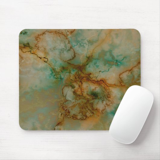 Grüne und goldene Marmor Mousepad (Mit Mouse)