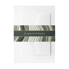 Grüne und goldene Marmorhochzeit Einladungsbanderole