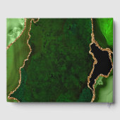 Grüne und goldene Marmorhochzeit Gästebuch (Rückseite)