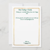 Grüne und goldene Minimalsaison Weihnachten (Rückseite)