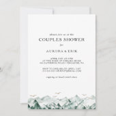 Grüne und goldene Paare - Einladung (Vorderseite)