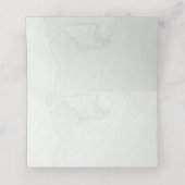 Grüne und goldene Platzkarte, Hochzeit Platzkarte (Innenseite Aufgefaltet)