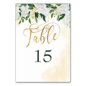 Grüne und goldene Rose Tischnummer (Vorderseite)