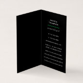 Grüne und goldene Stoffe Visitenkarten (Innenseite)