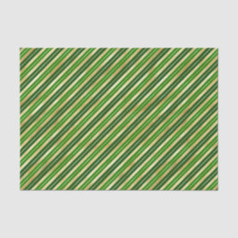 Grüne und goldene Weihnachtsstreifen Seidenpapier