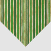 Grüne und goldene Weihnachtsstreifen Seidenpapier (Ausschnitt)