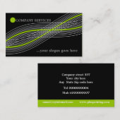 Grüne und graue gekreuzte Linien und Kreis Visitenkarte (Vorne/Hinten)