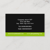 Grüne und graue gekreuzte Linien und Kreis Visitenkarte (Rückseite)