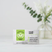 Grüne und graue Pickleball Visitenkarte (Stehend Vorderseite)