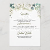 Grüne und Hydrangea Wedding Information Guest Begleitkarte (Vorderseite)