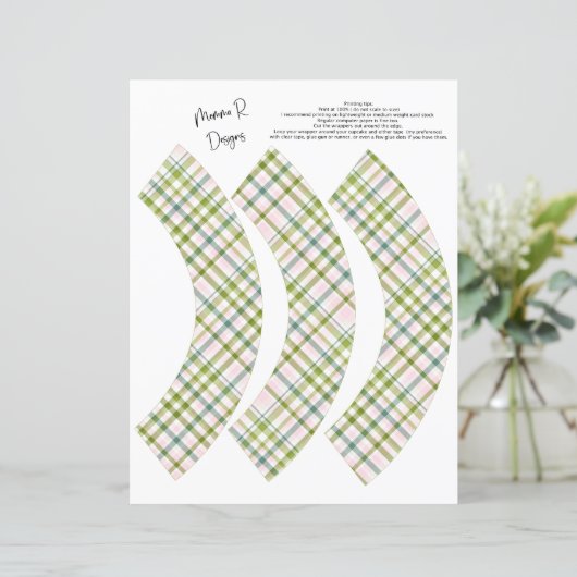 GRÜNE UND KARIERTE KUPFKRAFTWRAPPER (Stehend Vorderseite)