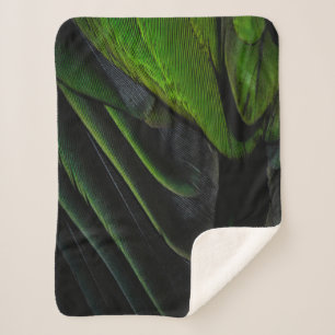 Grüne und karierte Textilien Sherpadecke