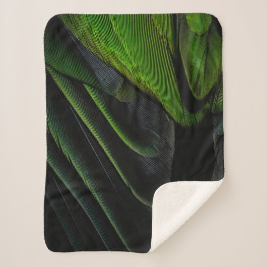 Grüne und karierte Textilien Sherpadecke (Vorderseite)