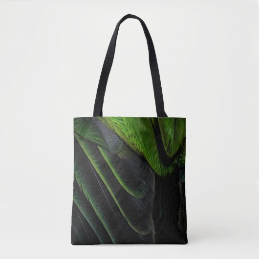 Grüne und karierte Textilien Tasche (Vorderseite)