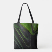 Grüne und karierte Textilien Tasche (Rückseite)