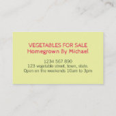 Grüne und Karton, Eigenpflanzenmuster Visitenkarte (Rückseite)