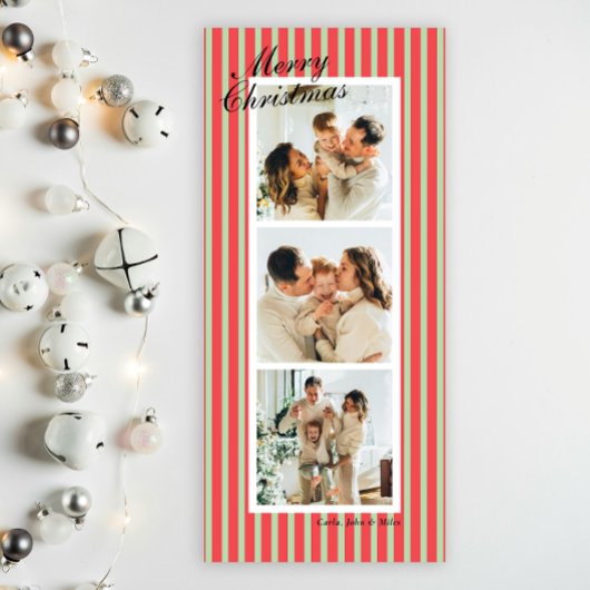 Grüne und korallenförmige Streifen 3 Foto