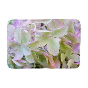 Grüne und Lavender Hydrangea Blumenmatte Badematte